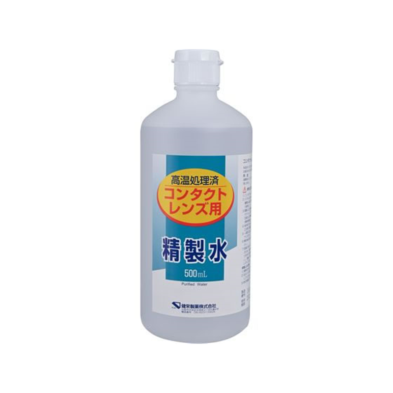 健栄製薬 コンタクトレンズ用精製水 500mL 1本（ご注文単位1本）【直送品】