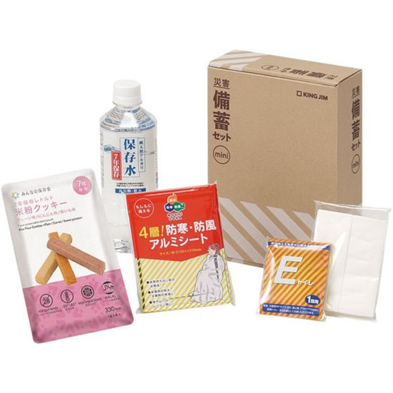 キングジム 防災 災害 備蓄セットミニ MNS-200 1セット（ご注文単位1セット）【直送品】