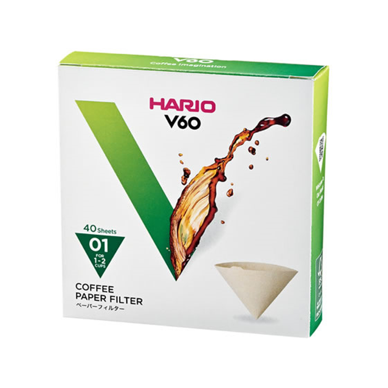 HARIO V60用ペーパーフィルター 01M 40枚 VCF-01-40M 1箱（ご注文単位1箱）【直送品】