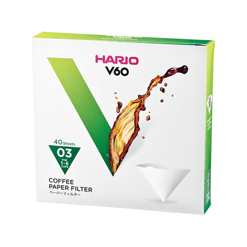HARIO V60 用ペーパーフィルター 03W 40枚 VCF-03-40W 1箱（ご注文単位1箱）【直送品】