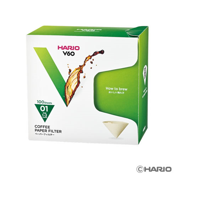 HARIO V60用ペーパーフィルター M 100枚箱入 VCF-01-100MK 1箱（ご注文単位1箱）【直送品】