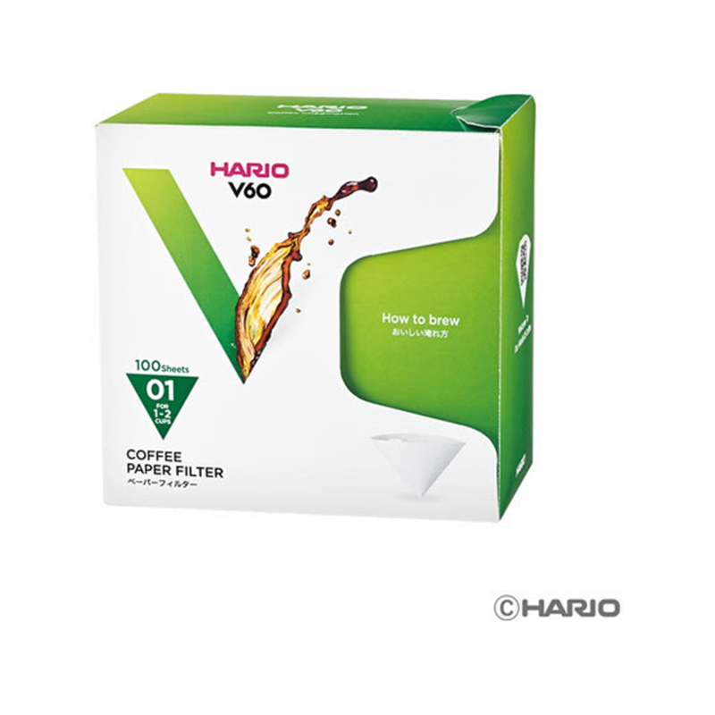 HARIO V60用ペーパーフィルター W 100枚箱入 VCF-01-100WK 1箱（ご注文単位1箱）【直送品】