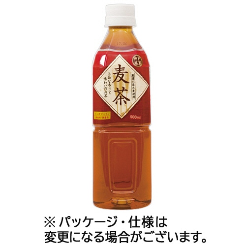富永貿易 神戸茶房 麦茶 500ml ペットボトル 72本/箱 ※軽(ご注文単位1箱)【直送品】