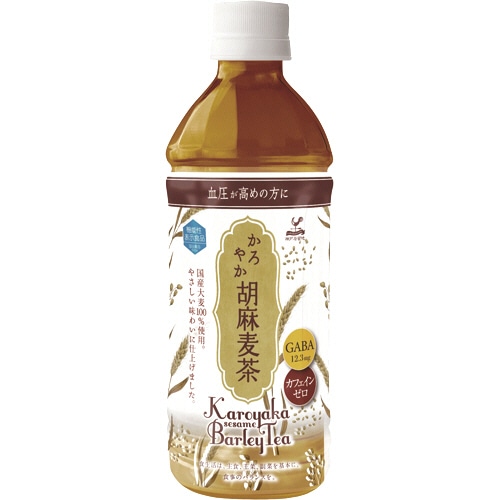 富永貿易　神戸居留地　かろやか胡麻麦茶　500ml　ペットボトル　1ケース（24本）（ご注文単位1ケース）【直送品】