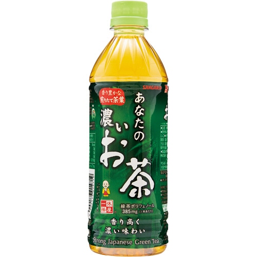 サンガリア あなたの濃いお茶 500ml ペットボトル 1ケース(24本)(ご注文単位1ケース)【直送品】