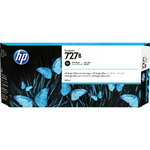 HP HP727B インクカートリッジ フォトブラック 300ml 3WX20A 1個(ご注文単位1個)【直送品】