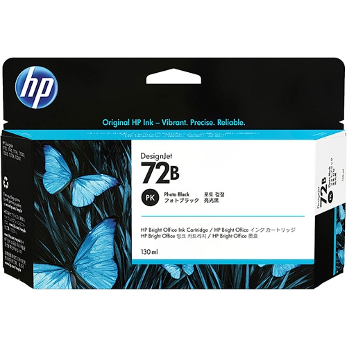 HP HP72B インクカートリッジ フォトブラック 130ml 3WX07A 1個(ご注文単位1個)【直送品】