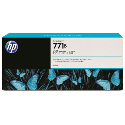 HP HP771B インクカートリッジ フォトブラック 775ml 顔料系 B6Y05A 1個(ご注文単位1個)【直送品】