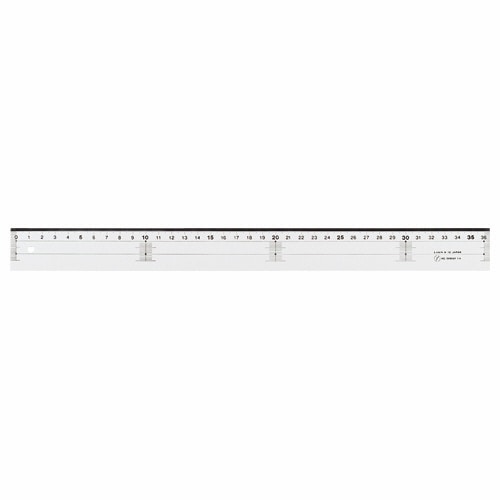 ライオン事務器 アクリル直線定規 36cm A-12 1本（ご注文単位1本）【直送品】