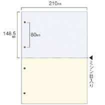 TANOSEE スマイル用LBP用紙 A4汎用カラー 2分割 4穴 500枚/箱(ご注文単位1箱)【直送品】