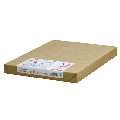 長門屋商店 マルチOA和紙 A4 大礼 白 ナ-857 250枚/冊(ご注文単位1冊)【直送品】