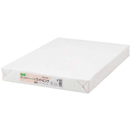 TANOSEE αエコカラーペーパーII A3 ライトピンク 500枚/冊(ご注文単位1冊)【直送品】