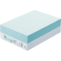 TANOSEE αエコカラーペーパーII A4 ライトブルー 500枚/冊(ご注文単位1冊)【直送品】