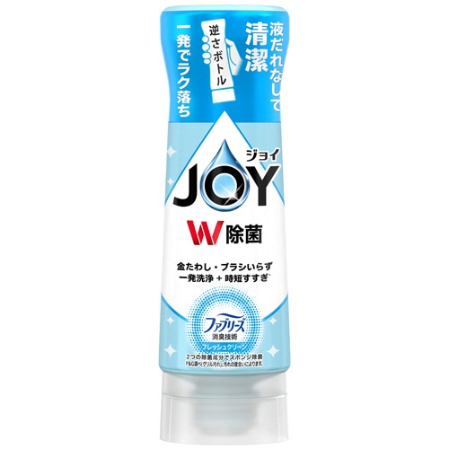 P&G ジョイ W除菌 コンパクト W消臭 逆さボトル フレッシュクリーン 本体 290ml 1本(ご注文単位1本)【直送品】