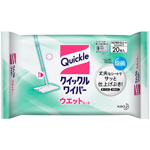 花王 クイックルワイパー ウエットシート 20枚 3袋/箱(ご注文単位1箱)【直送品】