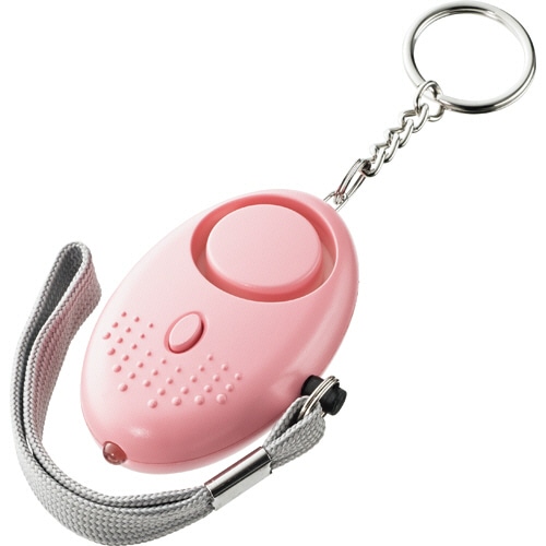 明晃化成工業 大きな音の防犯ブザー(LEDライト付) ピンク KBB96-PN 1個(ご注文単位1個)【直送品】