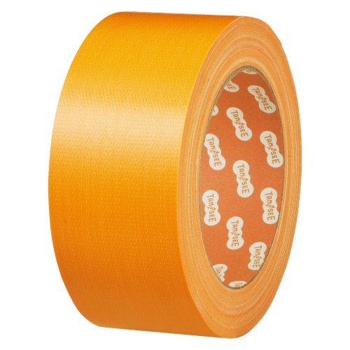 TANOSEE 布テープ(カラー) 50mm×25m 黄 1巻(ご注文単位1巻)【直送品】