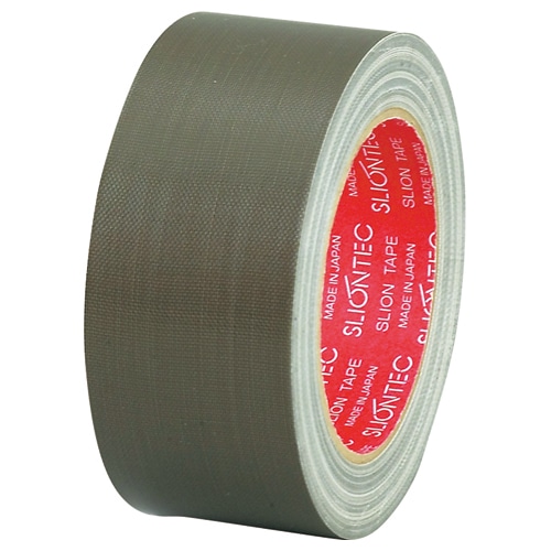 スリオンテック 布粘着テープ No.3390 50mm×25m オリーブドラブ No.3390-50OL 1巻(ご注文単位1巻)【直送品】