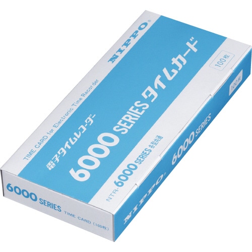 ニッポー ニッポー用タイムカード 6000シリーズカード 100枚/袋(ご注文単位1袋)【直送品】