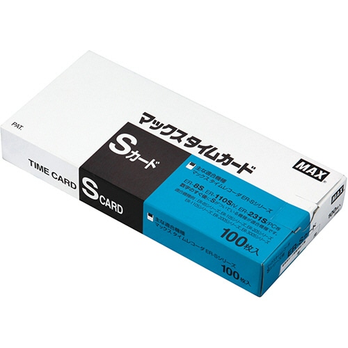 マックス タイムレコーダ用カード ER-Sカード ブルー ER90060 100枚/袋(ご注文単位1袋)【直送品】