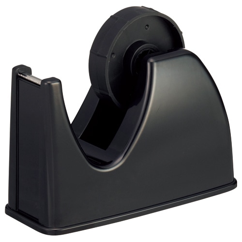 TANOSEE テープカッター台 大巻・小巻両用 黒 1台(ご注文単位1台)【直送品】