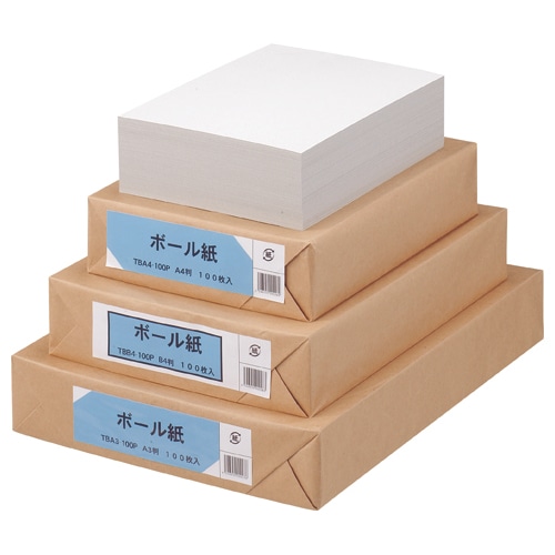 TANOSEE ボール紙 A3 100枚/袋(ご注文単位1袋)【直送品】