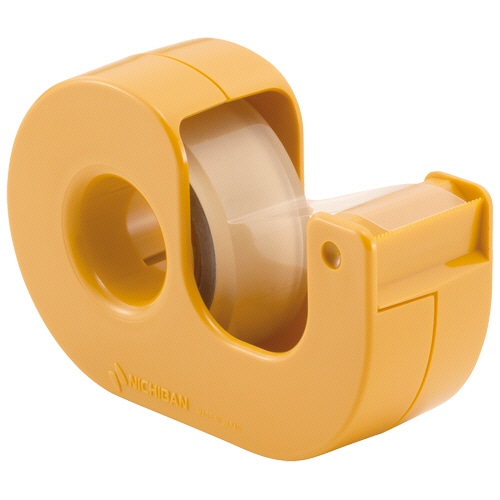 ニチバン セロテープ (まっすぐ切れるタイプ) 小巻カッター付 15mm×9m イエロー CT-15DCY 1個(ご注文単位1個)【直送品】