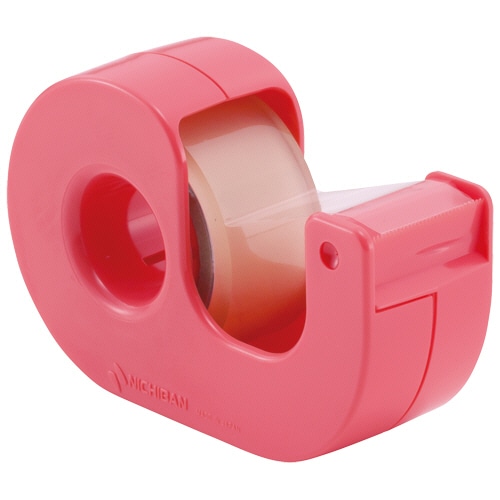 ニチバン セロテープ (まっすぐ切れるタイプ) 小巻カッター付 18mm×8m レッド CT-18DCR 1個(ご注文単位1個)【直送品】