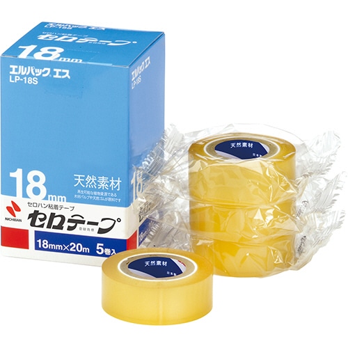 ニチバン セロテープ エルパック エス 小巻 18mm×20m LP-18S 5巻/袋(ご注文単位1袋)【直送品】