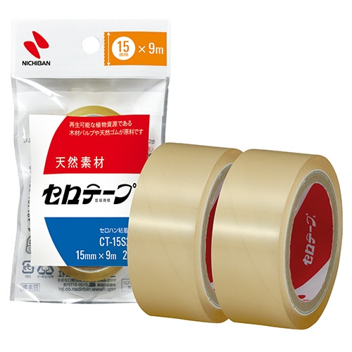 ニチバン セロテープ 小巻 15mm×9m CT-15S2PN 2巻/袋(ご注文単位1袋)【直送品】