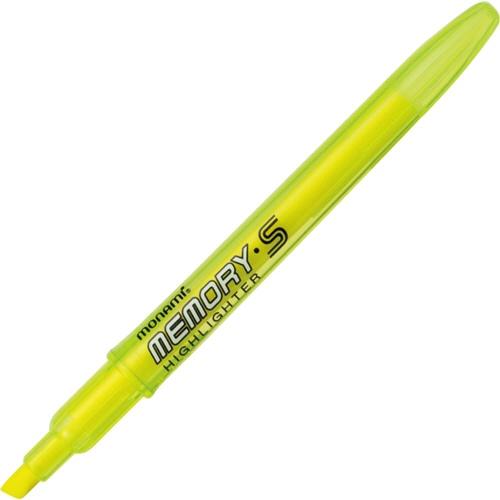 モナミ 蛍光ペン MEMORY・S HIGHLIGHTER 黄 18407 1本(ご注文単位1本)【直送品】