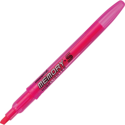 モナミ 蛍光ペン MEMORY・S HIGHLIGHTER 桃 18408 1本(ご注文単位1本)【直送品】