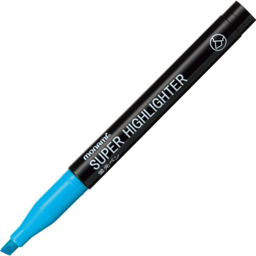 モナミ 蛍光ペン SUPER HIGHLIGHTER 水色 18405 1本(ご注文単位1本)【直送品】