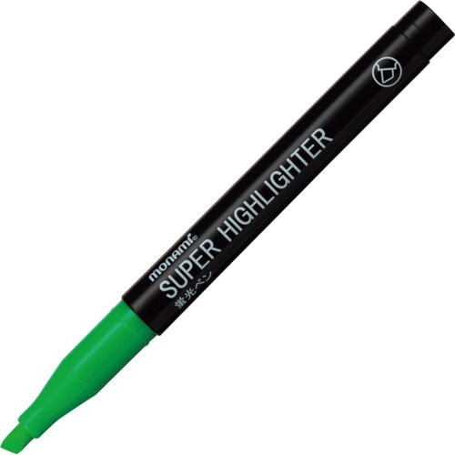 モナミ 蛍光ペン SUPER HIGHLIGHTER 緑 18404 1本(ご注文単位1本)【直送品】