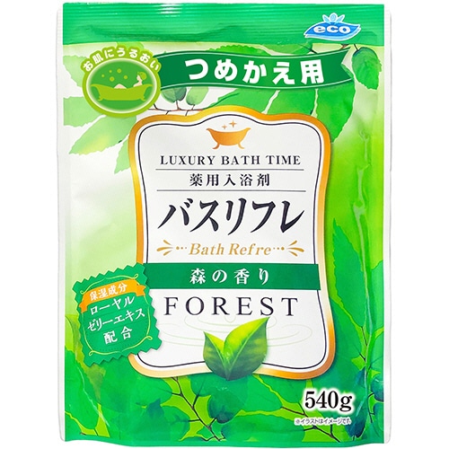 ライオンケミカル 薬用入浴剤バスリフレ 森の香り つめかえ用 540g 1パック(ご注文単位1パック)【直送品】