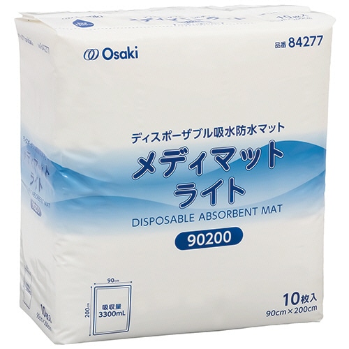 オオサキメディカル メディマットライト 90×200cm 10枚/袋（ご注文単位1袋）【直送品】