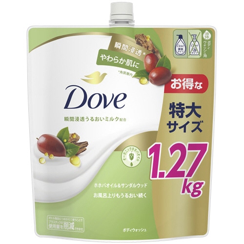 ユニリーバ ダヴ ボディウォッシュ ホホバオイル&サンダルウッド つめかえ用 1270g 1個(ご注文単位1個)【直送品】
