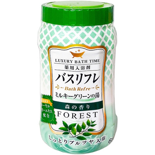 ライオンケミカル 薬用入浴剤バスリフレ ミルキーグリーンの湯 森の香り 本体 680g 1本(ご注文単位1本)【直送品】