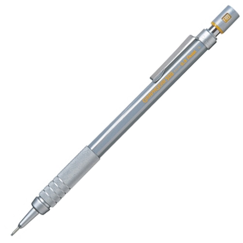 ぺんてる　製図用シャープペンシル　グラフギア500　0.9mm　（軸色：シルバー）　PG519　1本（ご注文単位1本）【直送品】