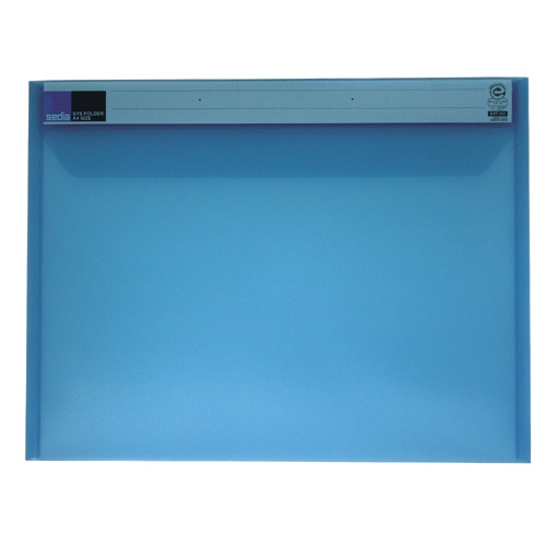 セキセイ　シスフォルダー　A4-S（長辺フタ）　青　SYF-151-10　1枚（ご注文単位1枚）【直送品】