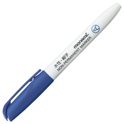 モナミ NON-PERMANENT MARKER(ACCU LINER PEN X-FINE) 青 12902 1本(ご注文単位1本)【直送品】