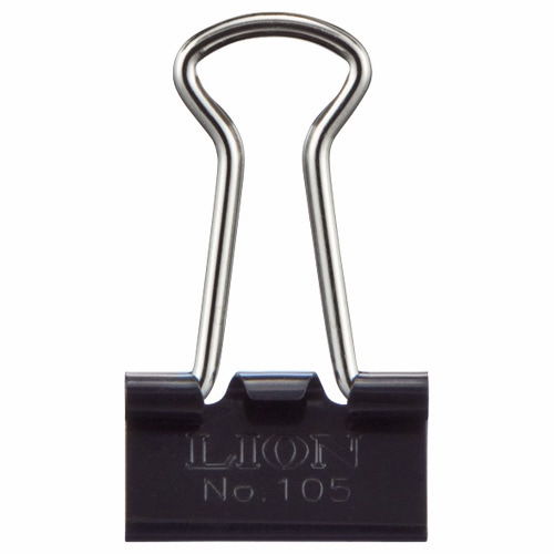 ライオン事務器　バインダークリップ　豆　口幅13mm　No.105　1箱（10個）（ご注文単位1箱）【直送品】