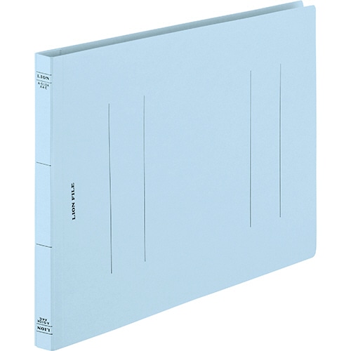 ライオン事務器　フラットファイル（環境）　樹脂押え具　A4ヨコ　150枚収容　背幅18mm　ライトブルー　A-510KA4E　1冊（ご注文単位1冊）【直送品】
