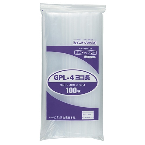 セイニチ　ユニパックGP　ヨコ長タイプ　ヨコ480×タテ340×厚み0.04mm　GPL-4ヨコナガ　1パック（100枚）（ご注文単位1パック）【直送品】