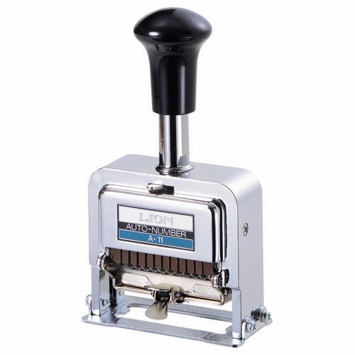 ライオン事務器 ナンバリング A型 12桁3様式 E字体 A-21 1台(ご注文単位1台)【直送品】