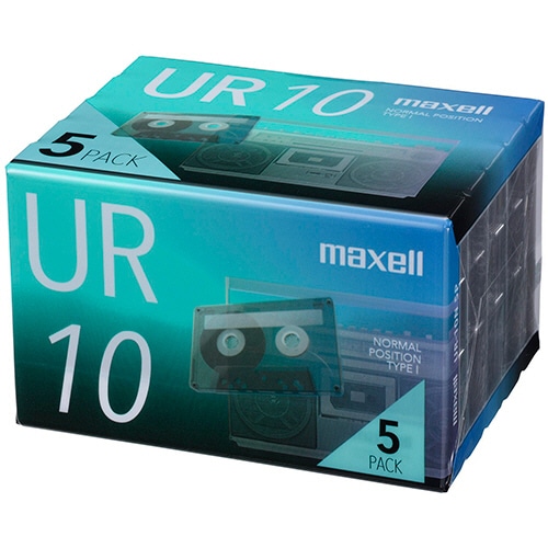 マクセル 音楽用カセットテープ「UR」 10分 UR-10N5P 1パック(5巻)(ご注文単位1パック)【直送品】