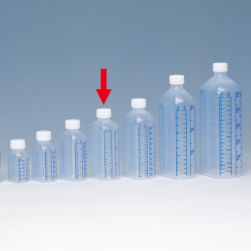シンリョウ　プリントメモリ瓶　青目盛　150ml　1セット（100本）（ご注文単位1セット）【直送品】