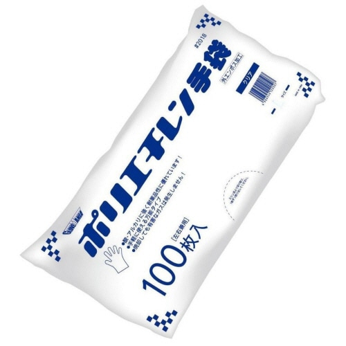 川西工業 ポリエチレン手袋 外エンボス エコノミー クリア SS #2018 1パック(100枚)(ご注文単位1パック)【直送品】