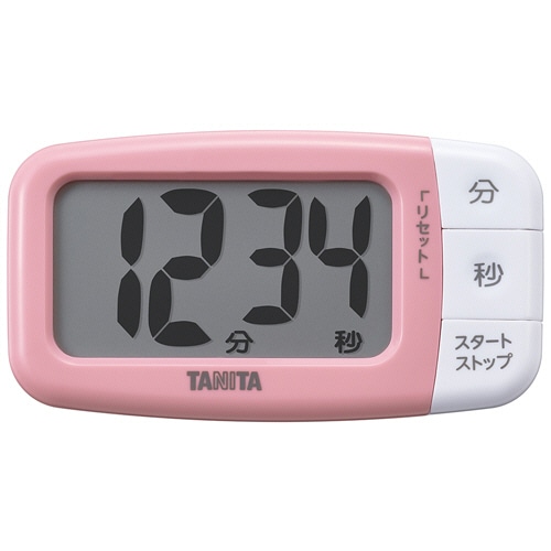 タニタ 抗菌でか見えタイマー ストロベリーピンク TD-430-PK 1個(ご注文単位1個)【直送品】