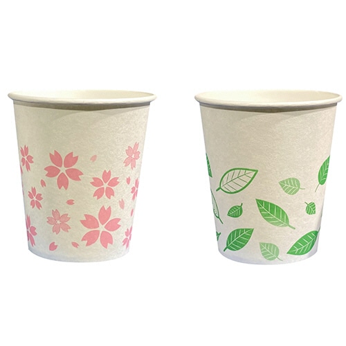 ファーストレイト　ペーパーカップ　ロースタッキング仕様　桜＆葉っぱ　150ml（5オンス）　FR-5361　1パック（1000個）（ご注文単位1パック）【直送品】